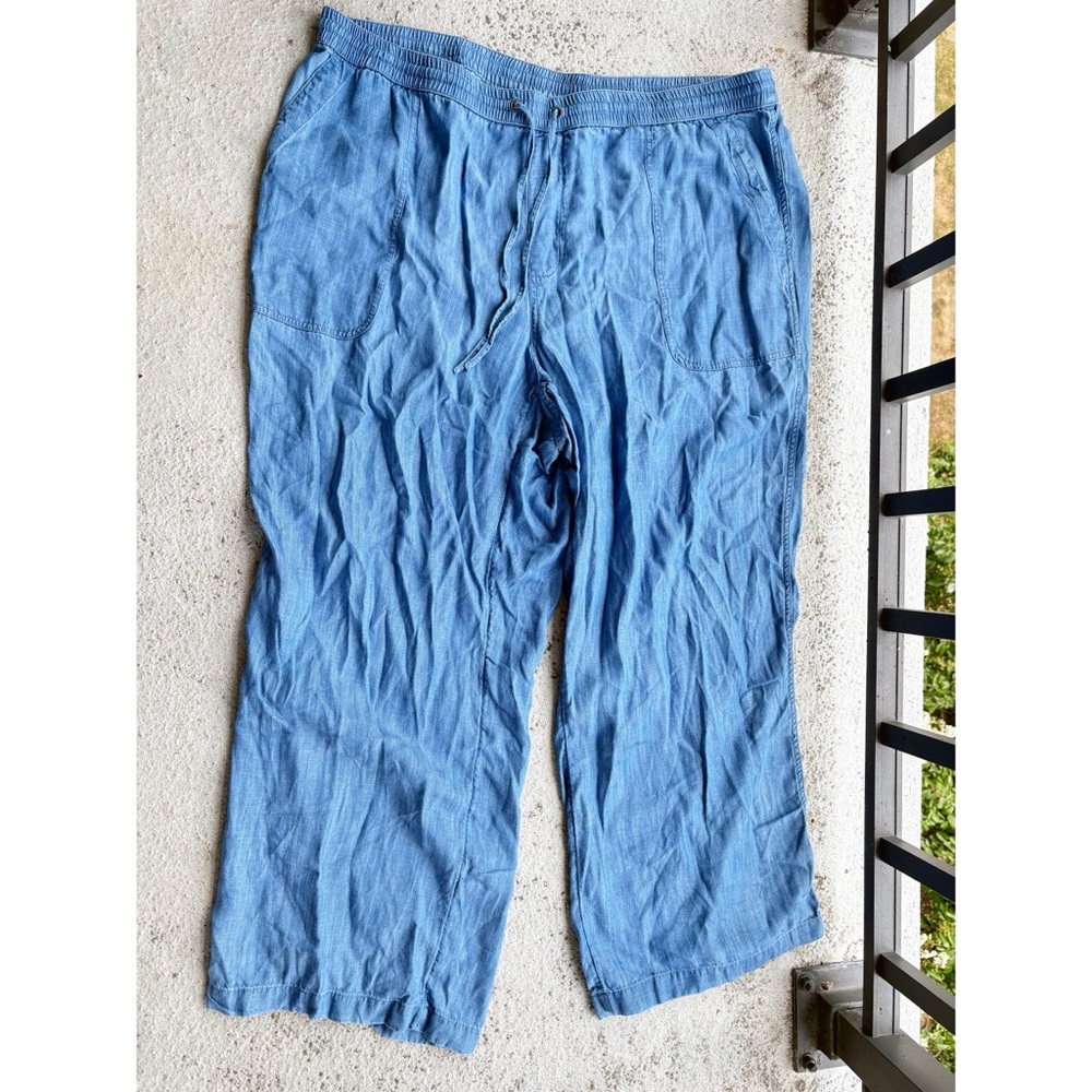 Land's End Light‎ Blue Flowy Pants